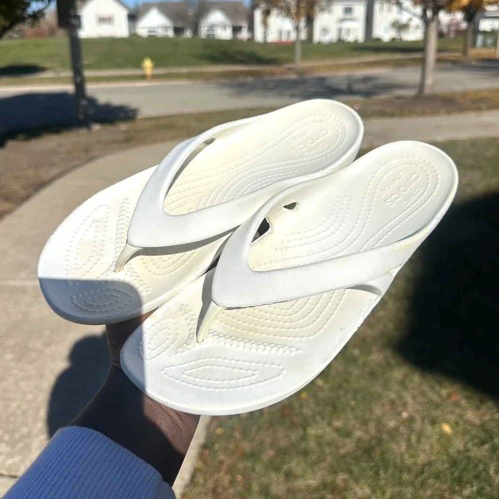 Crocs Women's Kadee II Flip Flop Sandals Size‎ 9 White - Picture 9 of 12